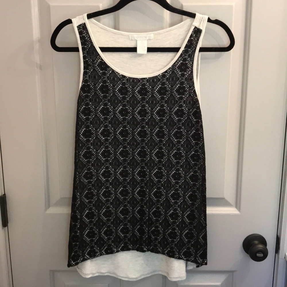 Black and grey tank.